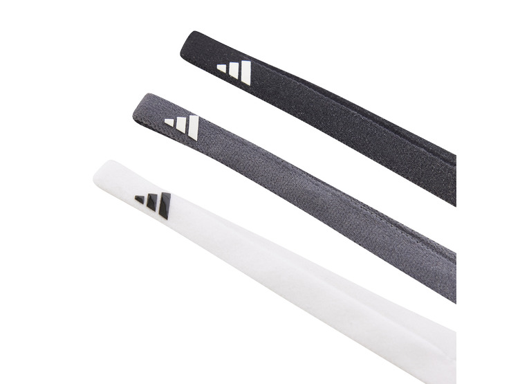 Adidas haarband 3-pak zwart zwart/grijs/wit unisex