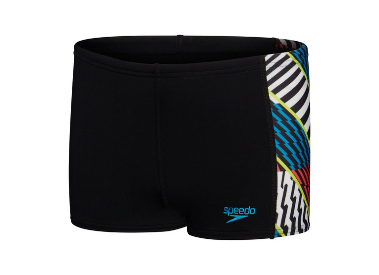 Speedo Eco+ dig panel zwembroek zwart/wit/bolt KIDS