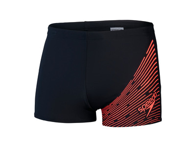 Speedo Eco Medley logo zwembroek zwart/siren red heren