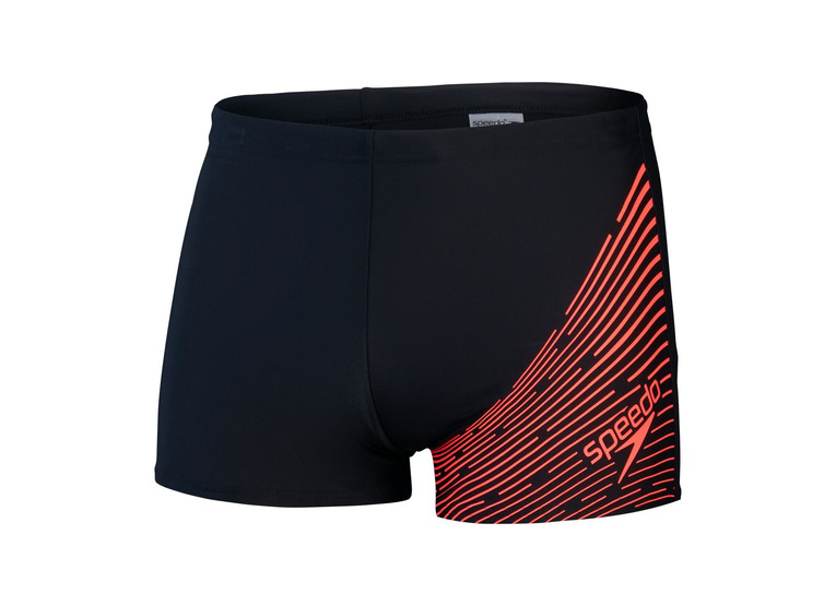 Speedo Eco Medley logo zwembroek zwart/siren red heren