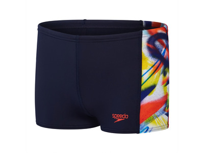 Speedo Eco+ dig panel zwembroek navy/watermelon KIDS