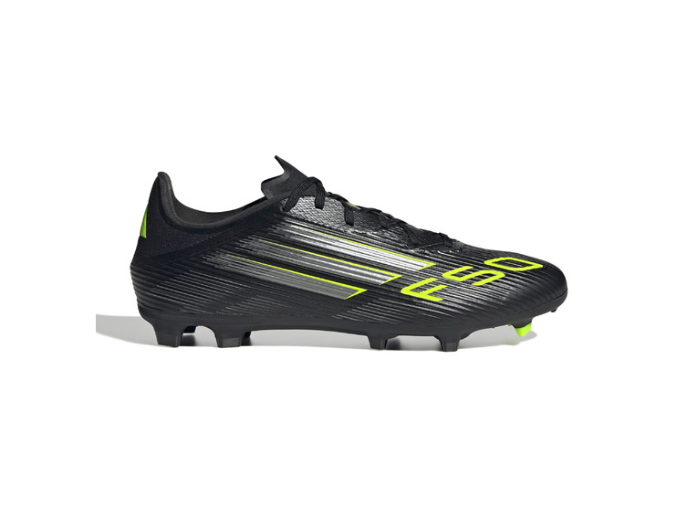 Adidas F50 League FG/MG voetbalschoen zwart/lucid lemon