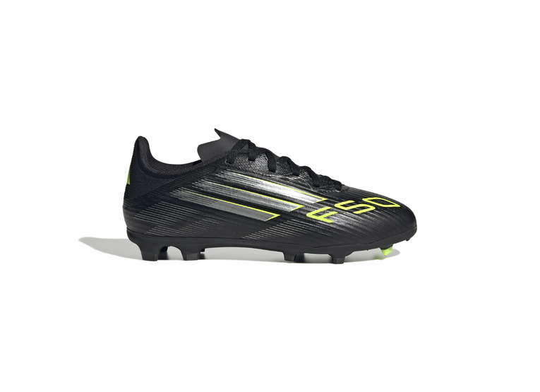 Adidas Jr. F50 League FG/MG voetbalschoen zwart/lucid lemon KIDS
