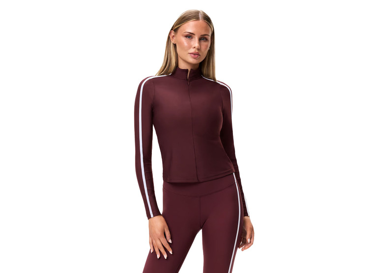 Stronger Signature stripe half zip top port royale dames