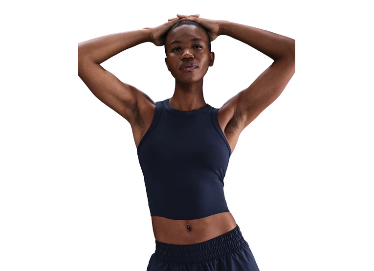 Nike One Fitted Dri-FIT tanktop navy dames