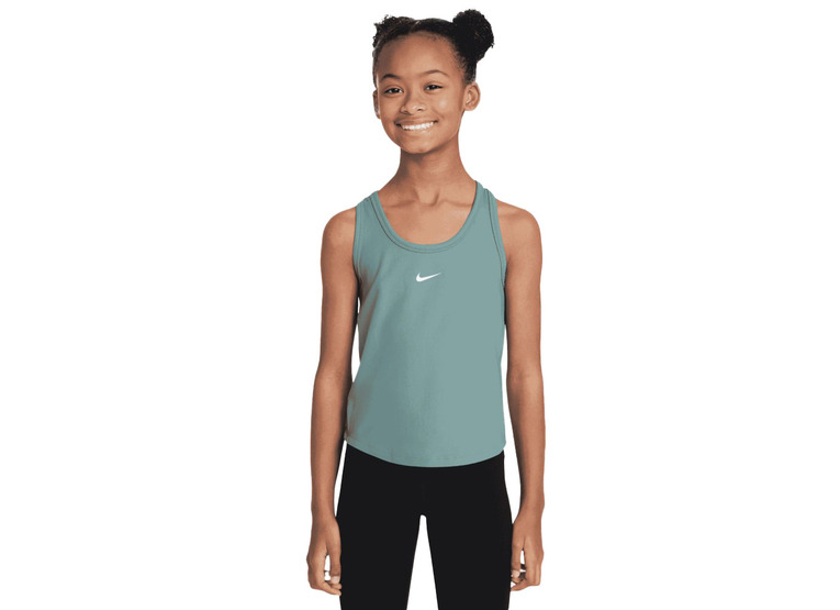Nike One Fitted Dri-FIT tanktop groen meisjes
