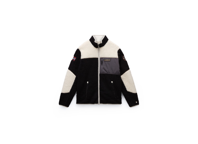 Napapijri Yupik fleece zwart/wit heren