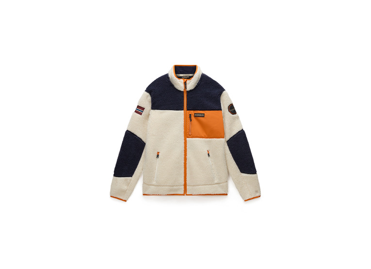 Napapijri Yupik fleece wit/blauw/oranje heren