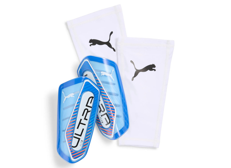 Puma ULTRA Flex sleeve scheenbeschermers ultra blue/wit unisex
