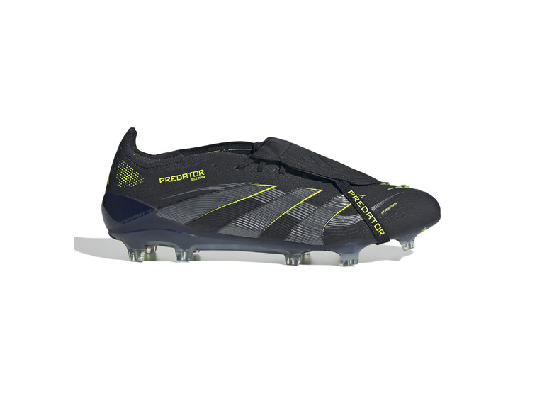 Adidas Predator Elite Fold-Over Tongue FG voetbalschoen zwart/lucid lemon