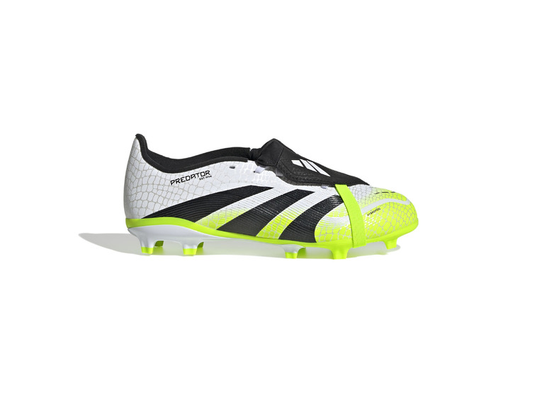 Adidas Jr. Predator League Fold-Over Tongue FG/MG voetbalschoen wit/zwart/lucid lemon KIDS