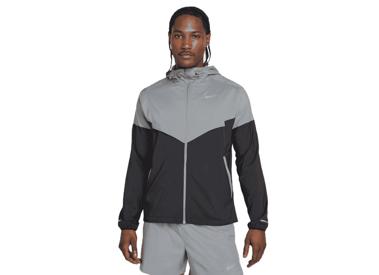 Nike Impossibly light windrunner hardloopjack smoke grey/zwart heren