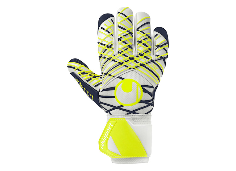 Uhlsport Jr. Asolutgrip HN Pro keepershandschoen wit/zwart/fluo geel KIDS