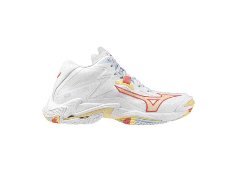 Mizuno Wave Lightning Z8 MID volleybalschoen wit/calypso coral dames