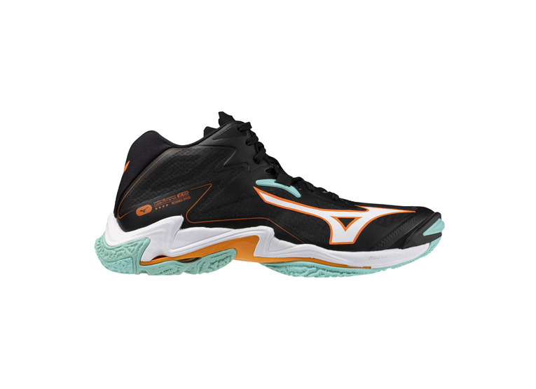 Mizuno WAve lightning Z8 MID volleybalschoen zwart/tangelo/ice green unisex