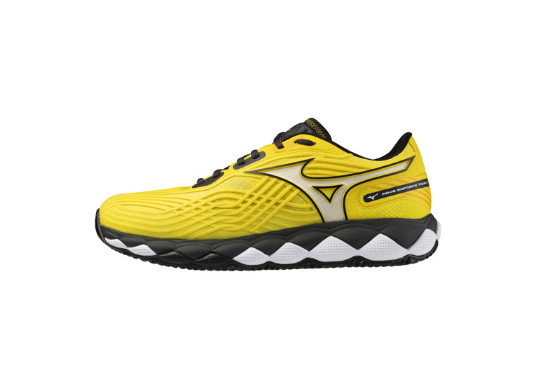 Mizuno Wave Enforce tour 2 padelschoen vibrant yellow/wit/black sand heren