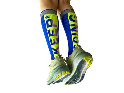 GoFluo blaze hardloopsokken blauw unisex