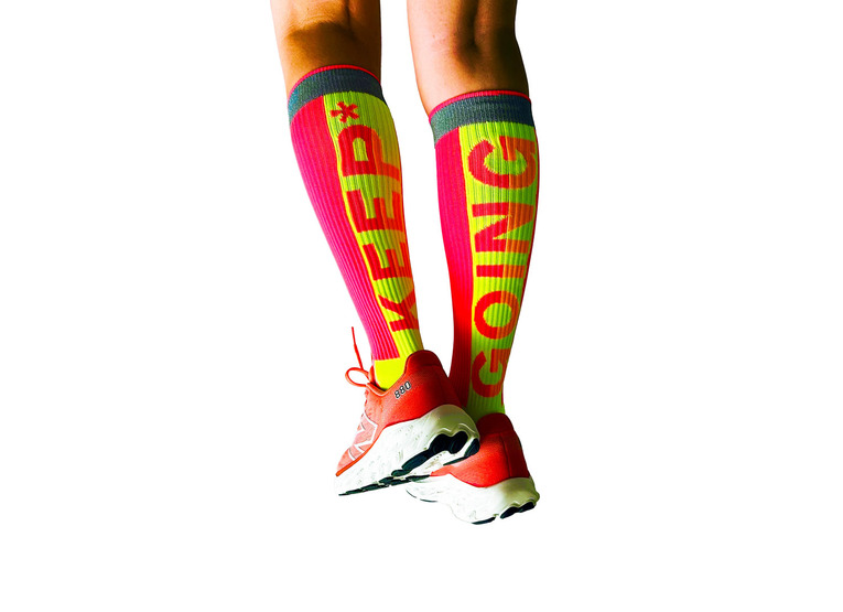 GoFluo blaze hardloopsokken coral unisex