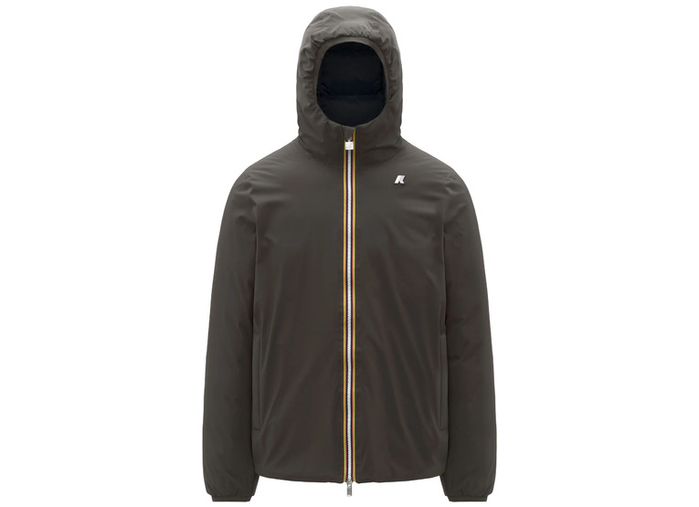 K-Way Jack St Thermo reversible winterjas black olive/blue depth heren