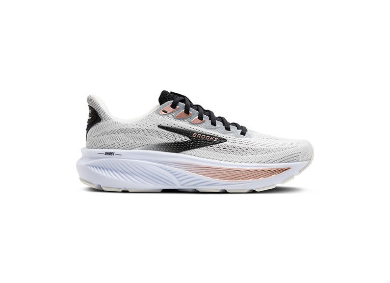 Brooks Ghost 17 loopschoen wit/zwart/rose gold dames