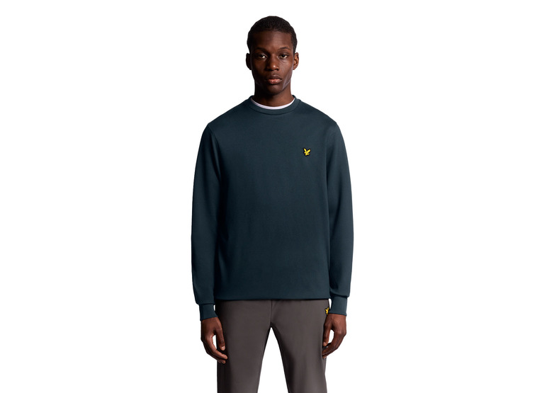 Lyle & Scott crew neck fleece dark navy heren