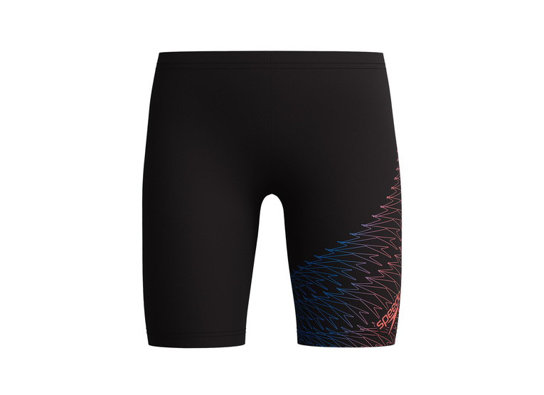 Speedo Medley logo jammer anthracite/neon coral KIDS