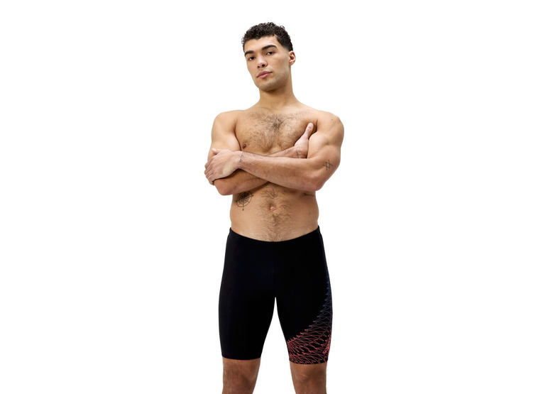 Speedo Medley logo jammer zwart/oranje heren