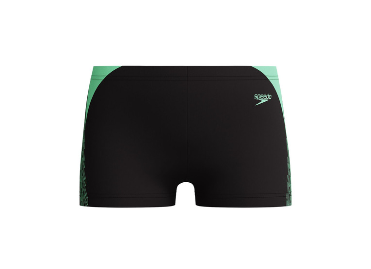 Speedo Hyperboom logo zwembroek zwart/alfa groen KIDS