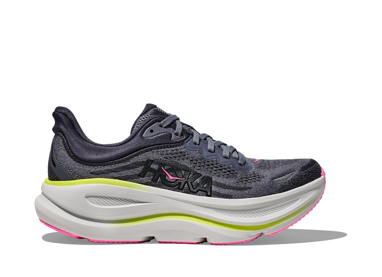 Hoka Bondi 9 loopschoen charcoal grey/grey skies dames