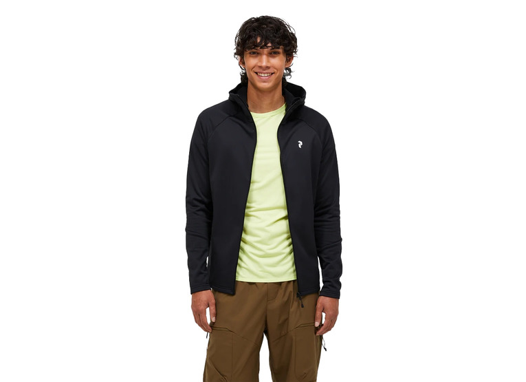 Peak Performance Rider essentials midlayer ZIP hood zwart heren
