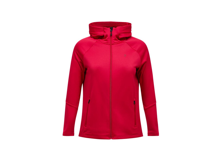 Peak Performance Rider Essentials midlayer zip hood burgundy dames