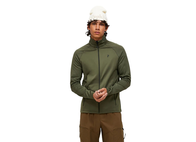 Peak Performance Rider essentials ZIP midlayer pine needle heren