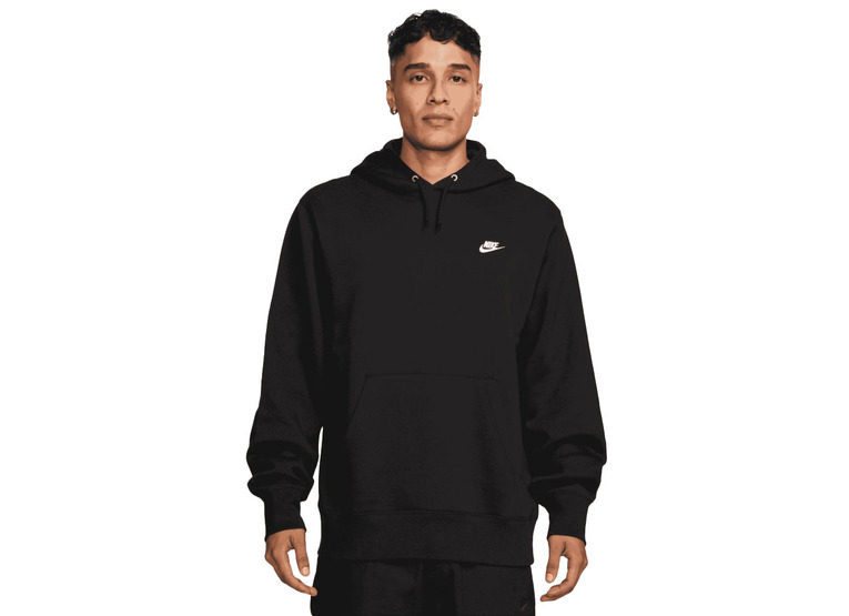 Nike Club fleecehoodie zwart heren