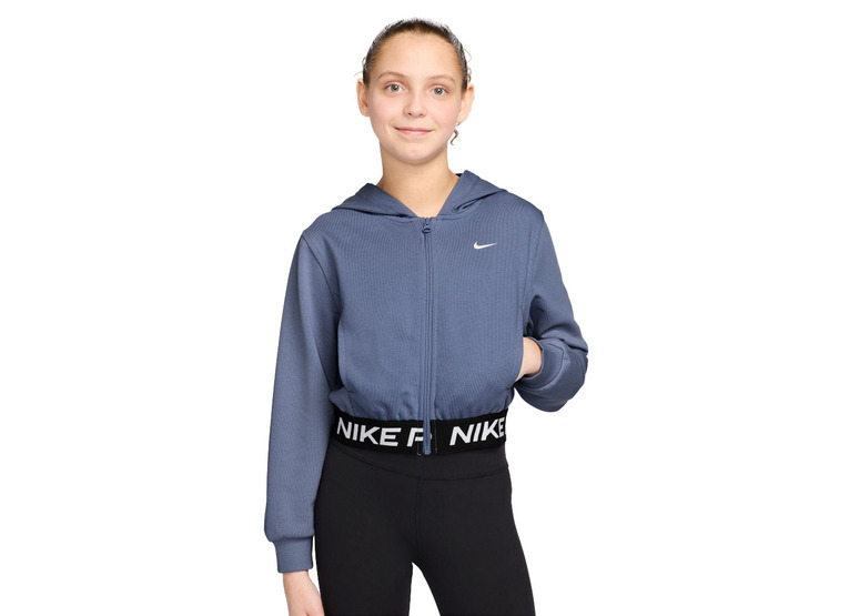 Nike Pro Fleece Dri-FIT hoodie blauw meisjes