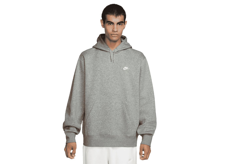 Nike Club fleecehoodie grijs heren