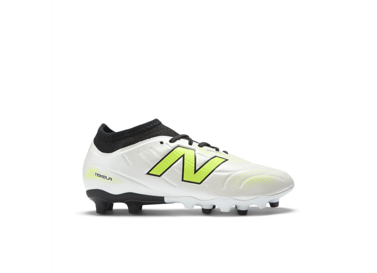 New Balance Jr. Tekela Team low FG V5 voetbalschoen wit/groen/zwart KIDS
