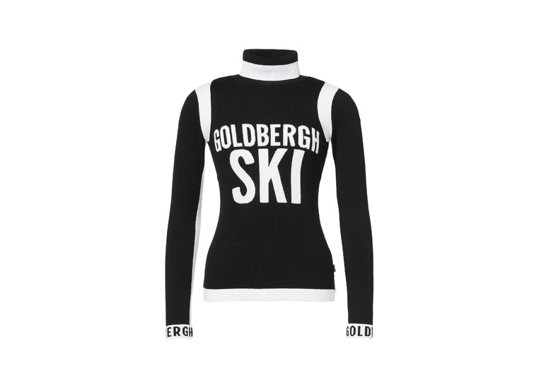 Goldbergh Noemi LS knit sweater zwart/wit dames