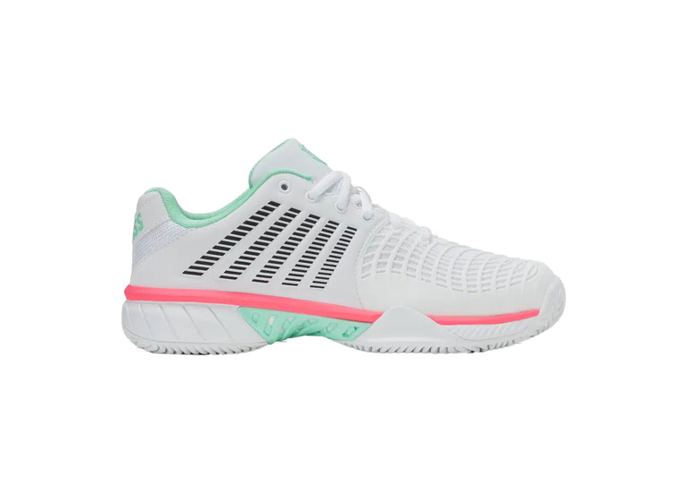 K-Swiss Express Light 3 tennisschoen wit/neon mint/pastel pink dames