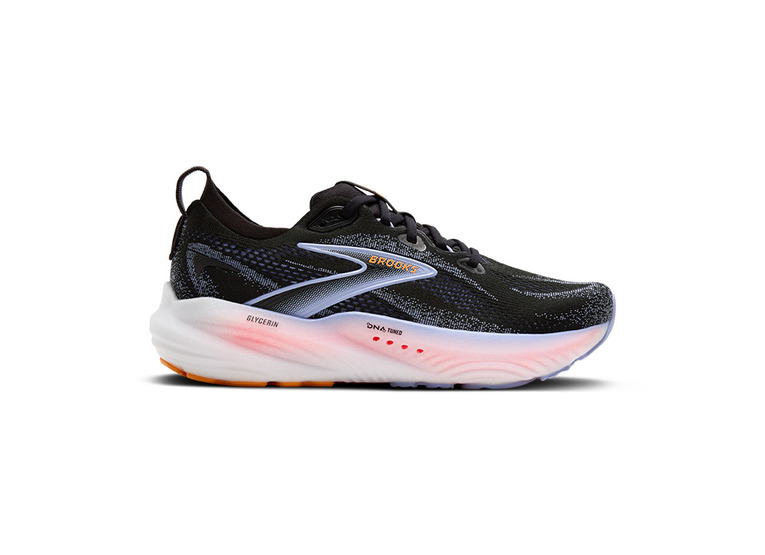 Brooks Glycerin 22 loopschoen zwart/blue heron/oranje dames