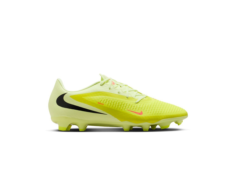 Nike Phantom 6 low academy FG voetbalschoen limelight/hyper crimson