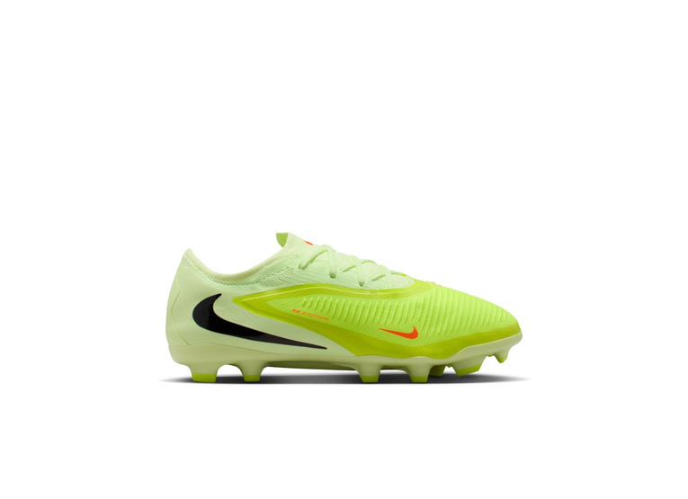 Nike Jr. Phantom 6 low Pro FG/MG voetbalschoen limelight/hyper crimson KIDS