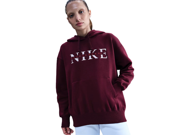 Nike Sportswear Phoenix fleece hoodie bordeaux dames