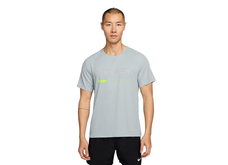 Nike Miler winterized T-shirt pure platinum/volt heren