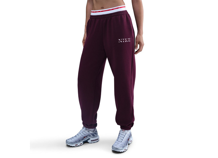 Nike Sportswear Phoenix fleece joggingbroek bordeaux dames