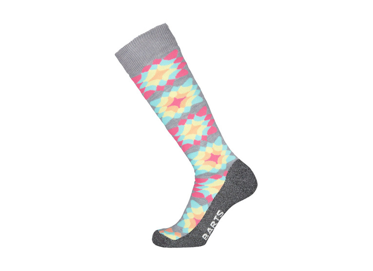 Barts skisokken Crochet heather grey dames