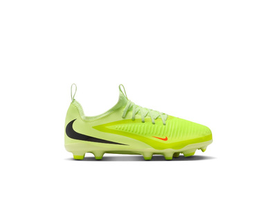 Nike Jr. Phantom 6 low academy FG/MG voetbalschoen hyper crimson/limelight KIDS