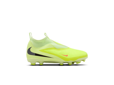 Nike Jr. Phantom 6 high academy FG/MG voetbalschoen hyper crimson/limelight