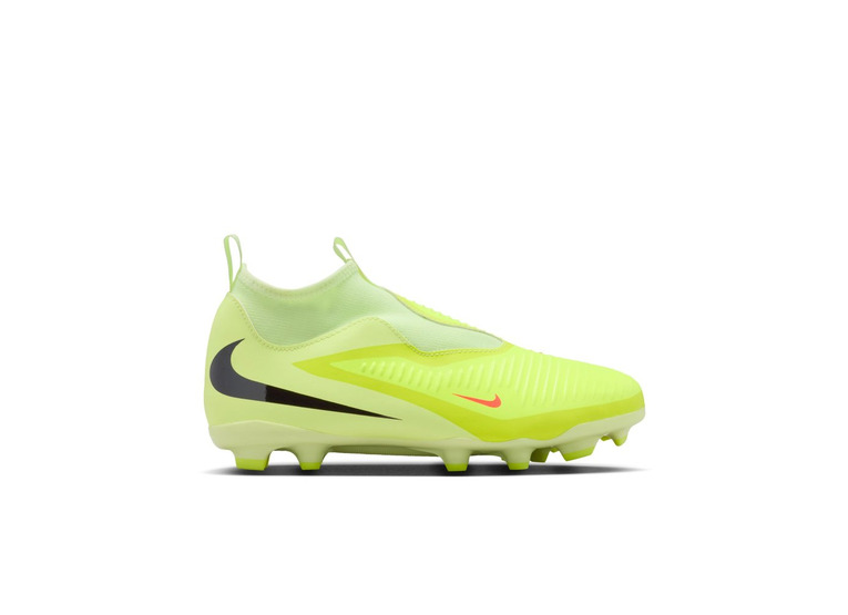Nike Jr. Phantom 6 high academy FG/MG voetbalschoen hyper crimson/limelight