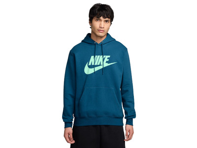 Nike Club fleece hoodie green abyss heren Nike Club fleece hoodie green abyss heren