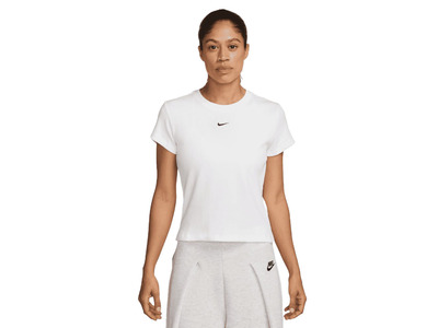 Nike Sportswear Tight ribbed T-shirt wit dames Nike Sportswear Tight ribbed T-shirt wit dames